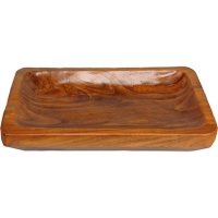 Gamela retangular madeira natural 41cm X 26cm X 7cm