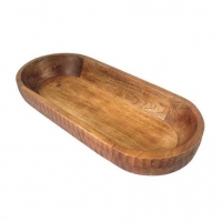 Gamela retangular madeira natural 71cm X 24cm X 5cm