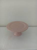 Prato bolo rosa bebe bolinha 26cm