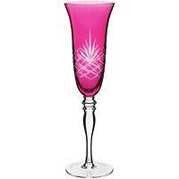 Taça champanhe rosa lapidada