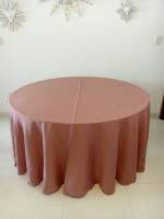 Toalha redonda 3,10m rosa granite