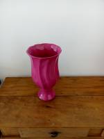 Vaso porcelana ondulado pink P